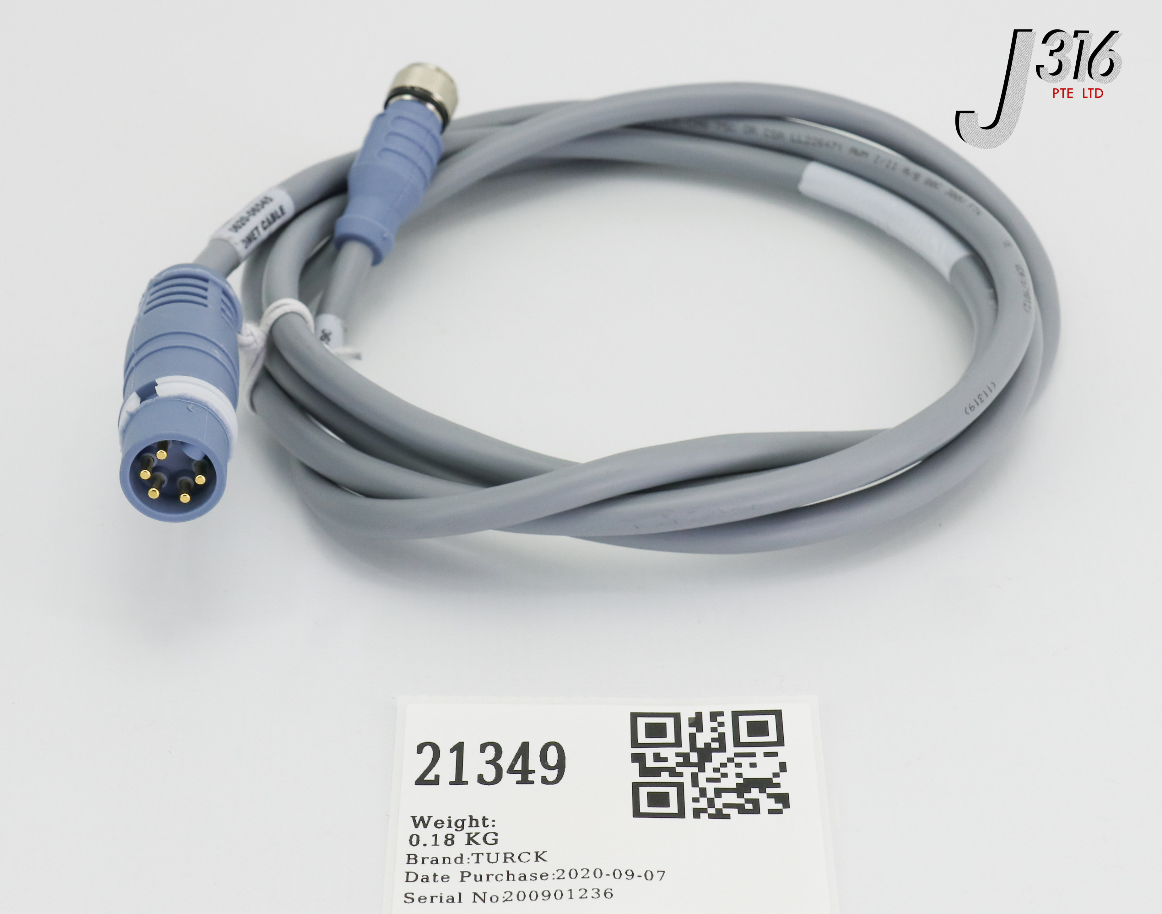 21349 TURCK STRAIGHT MALE 7/8'' MINIFAST CONNECTOR RSM RKC 572-2M